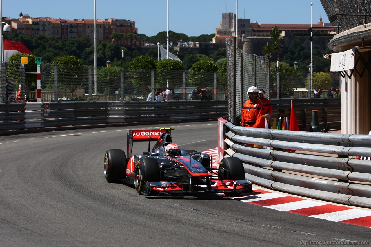 GP MONACO, 28.05.2011- Prove Libere 3, Sabato, Jenson Button (GBR), McLaren  Mercedes, MP4-26 