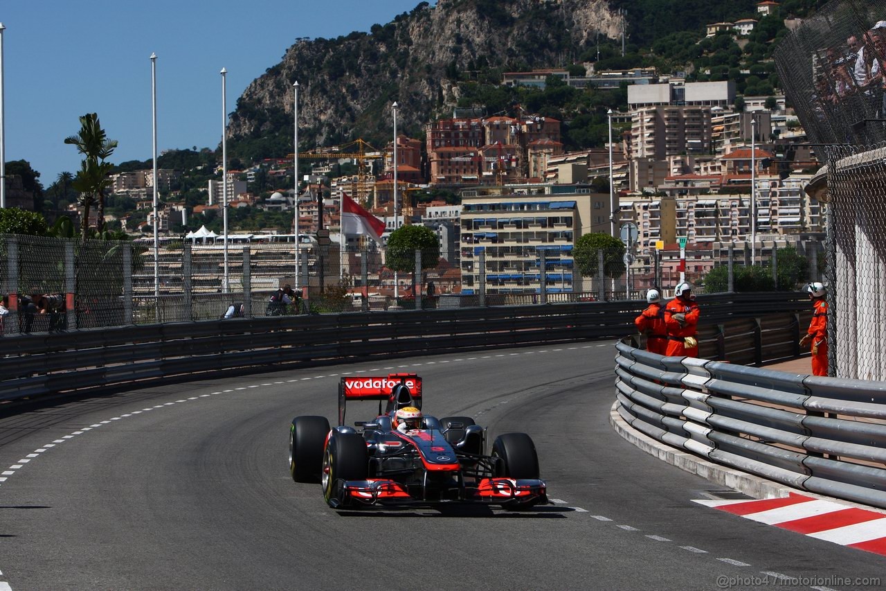 GP MONACO, 28.05.2011- Prove Libere 3, Sabato, Lewis Hamilton (GBR), McLaren  Mercedes, MP4-26 