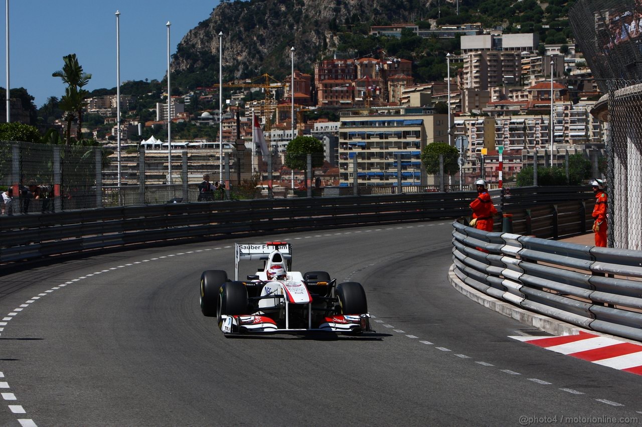 GP MONACO, 28.05.2011- Prove Libere 3, Sabato, Kamui Kobayashi (JAP), Sauber F1 Team C30 