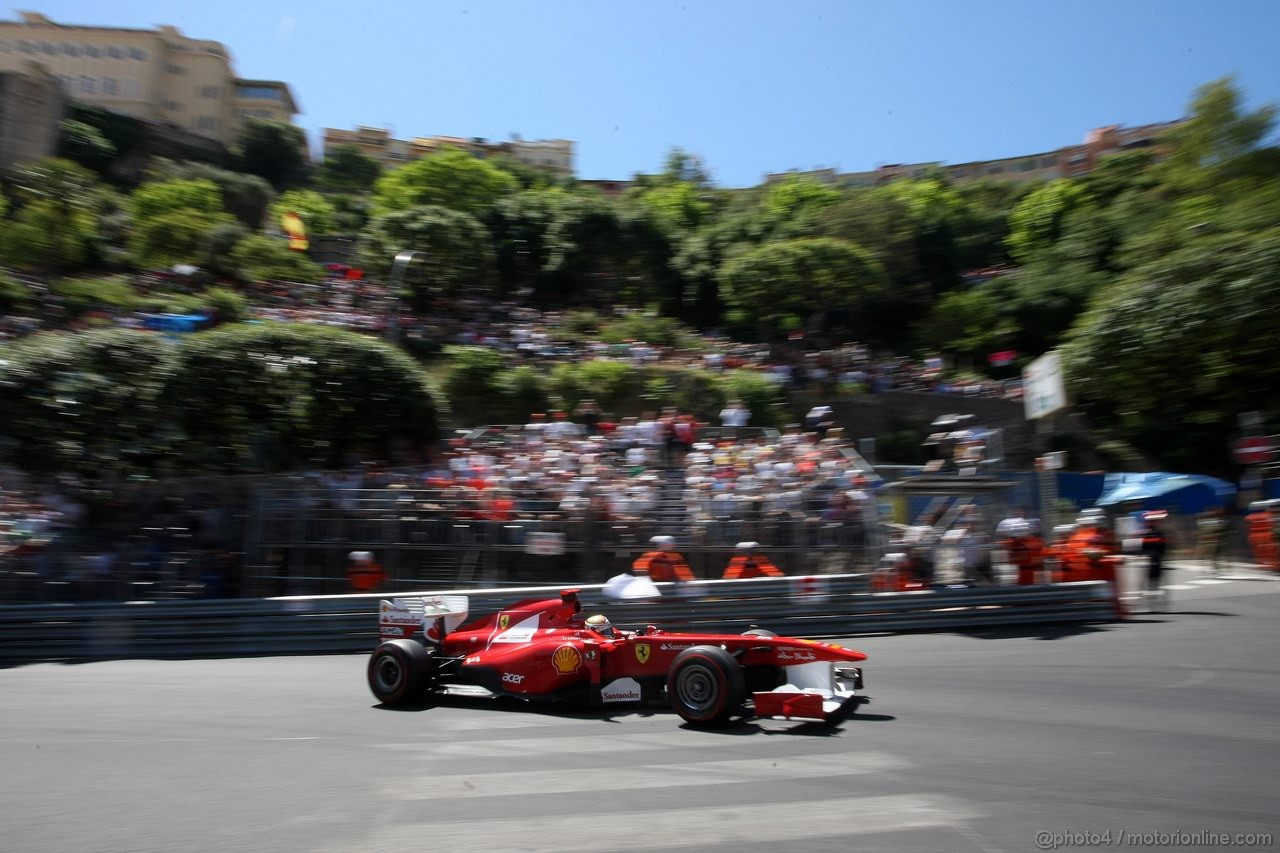 GP MONACO, 28.05.2011- Prove Libere 3, Sabato, Fernando Alonso (ESP), Ferrari, F-150 Italia 
