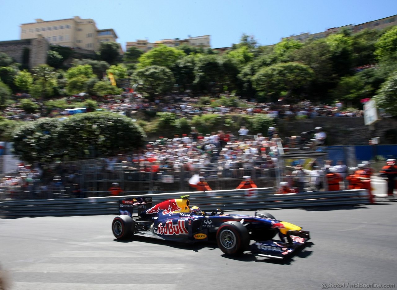 GP MONACO, 28.05.2011- Prove Libere 3, Sabato, Mark Webber (AUS), Red Bull Racing, RB7 