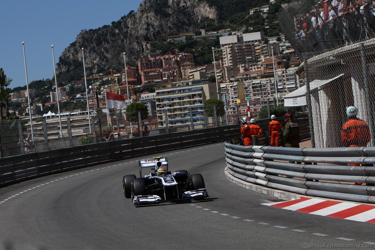 GP MONACO, 28.05.2011- Prove Libere 3, Sabato, Pastor Maldonado (VEN), Williams FW33 
