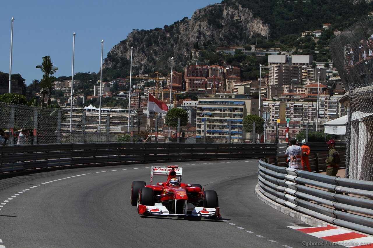 GP MONACO, 28.05.2011- Prove Libere 3, Sabato, Fernando Alonso (ESP), Ferrari, F-150 Italia 