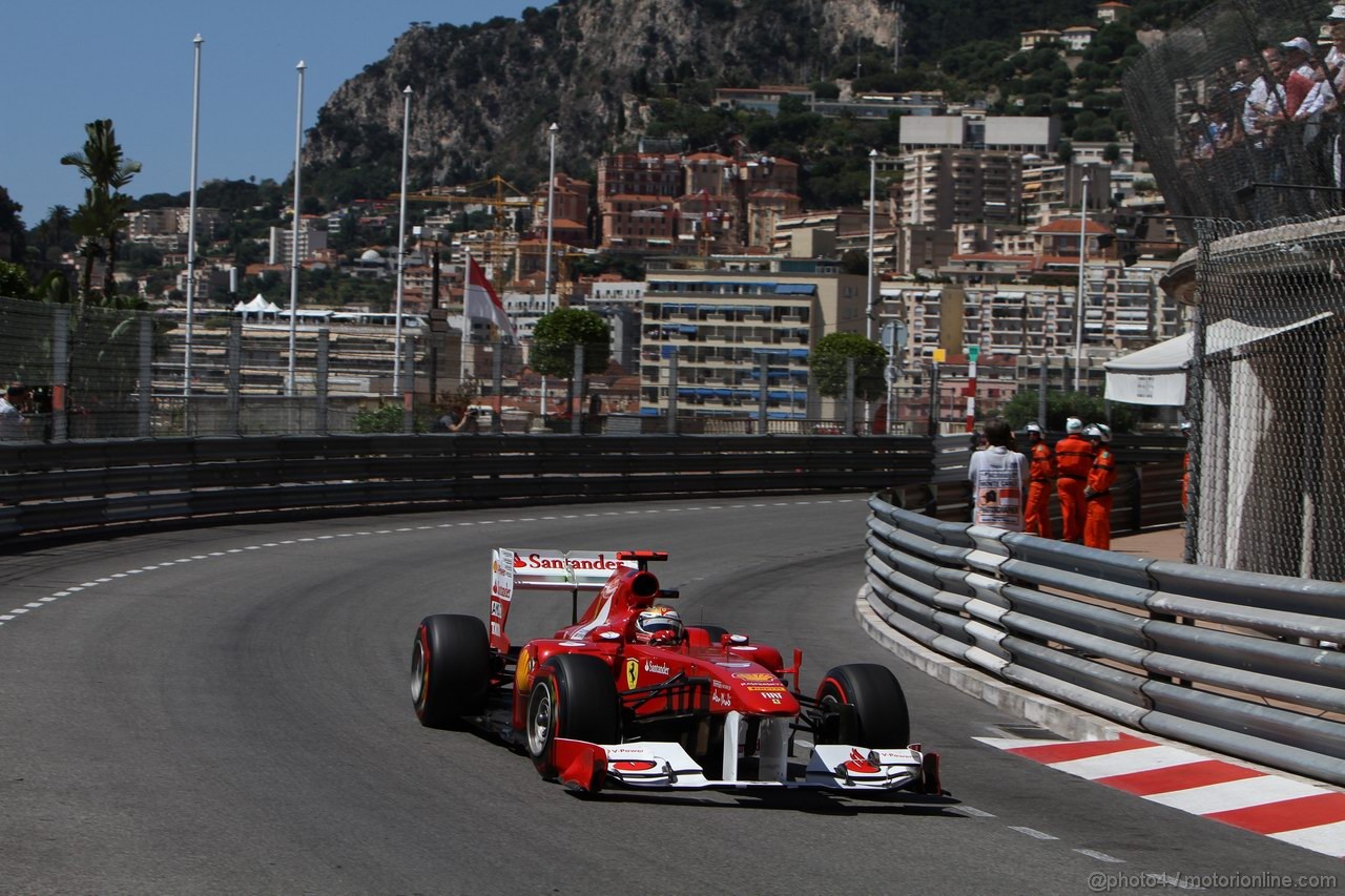 GP MONACO, 28.05.2011- Prove Libere 3, Sabato, Fernando Alonso (ESP), Ferrari, F-150 Italia 