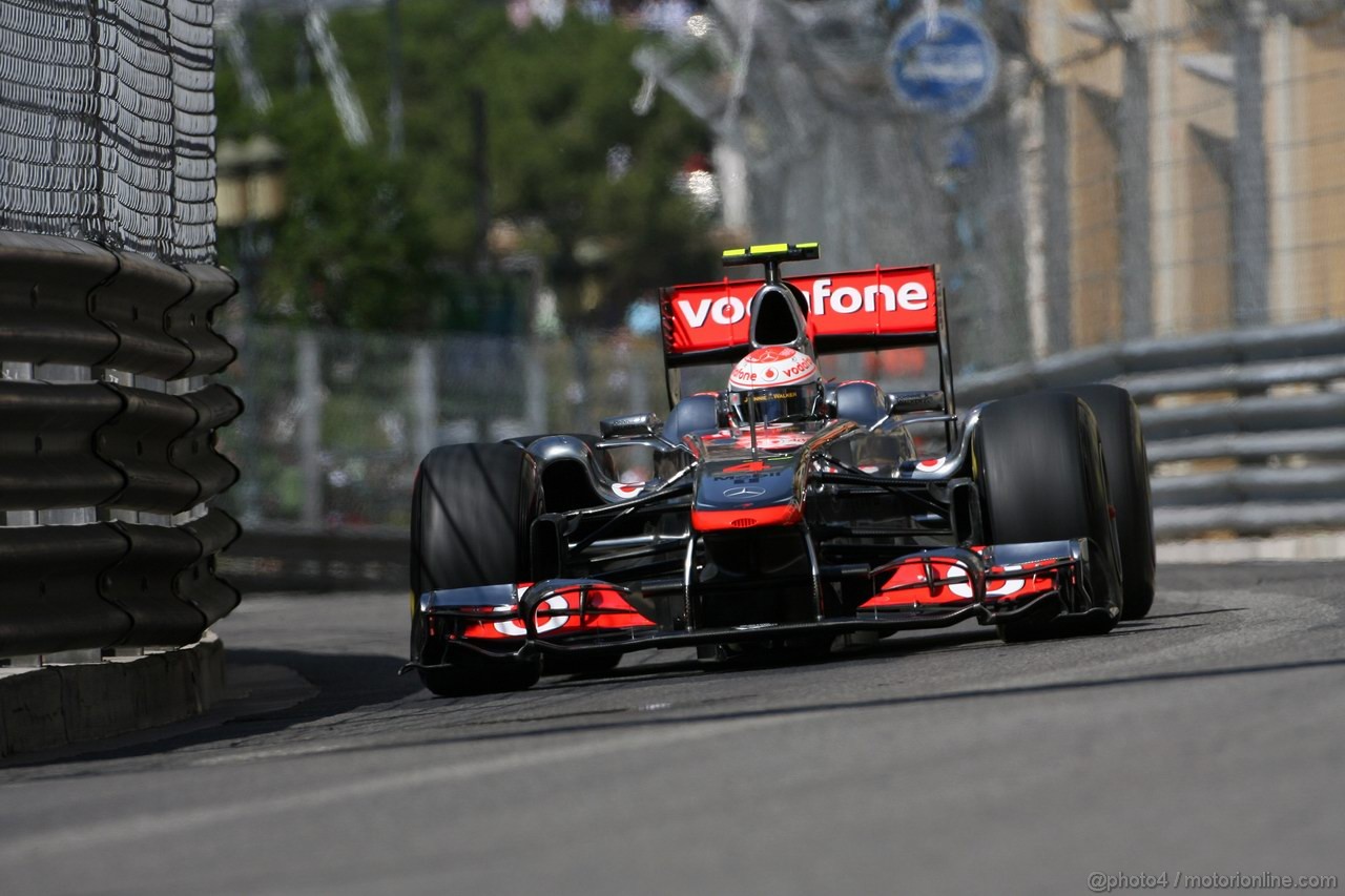 GP MONACO, 28.05.2011- Prove Libere 3, Sabato, Jenson Button (GBR), McLaren  Mercedes, MP4-26 