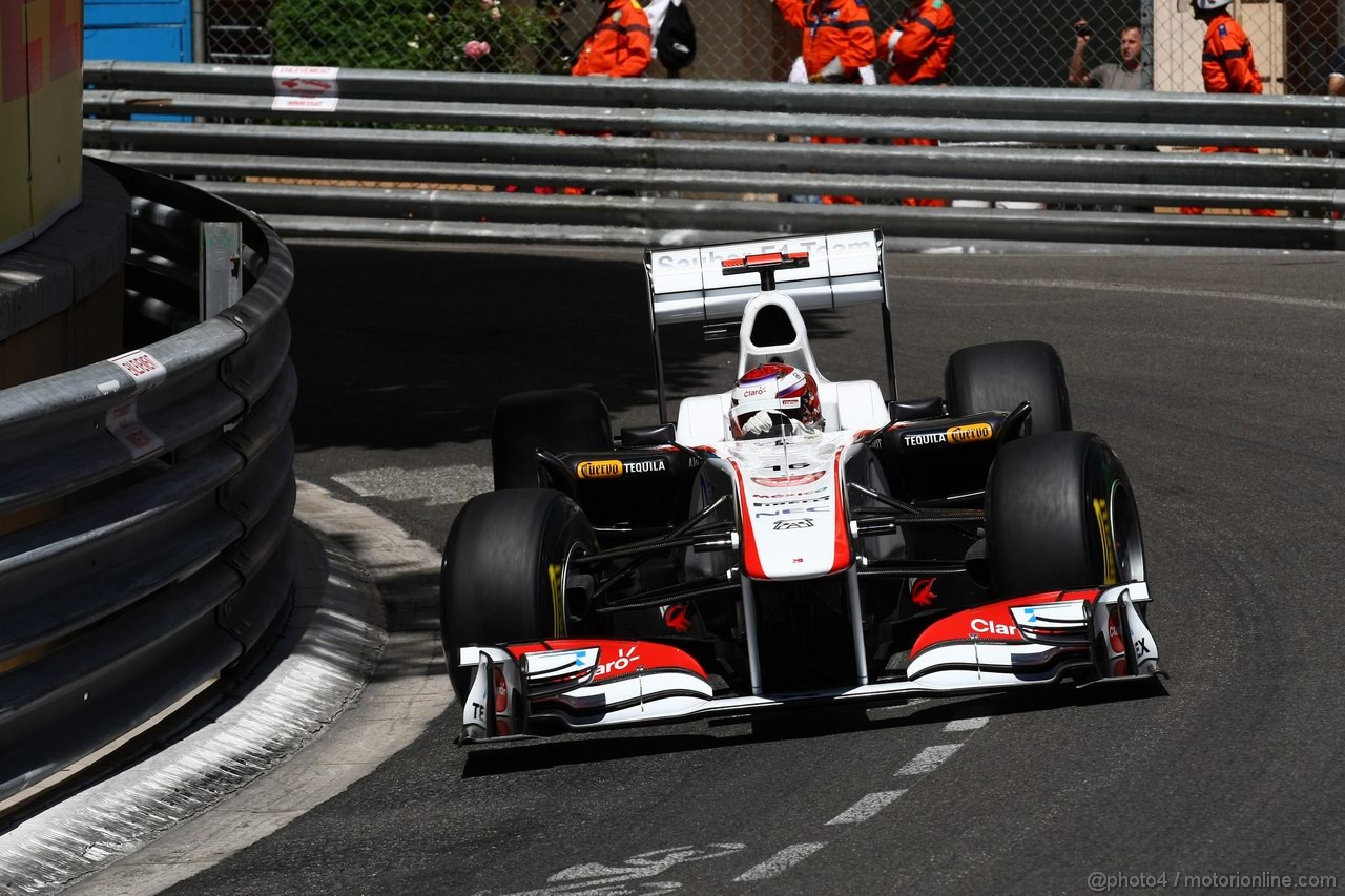 GP MONACO, 28.05.2011- Prove Libere 3, Sabato, Kamui Kobayashi (JAP), Sauber F1 Team C30 