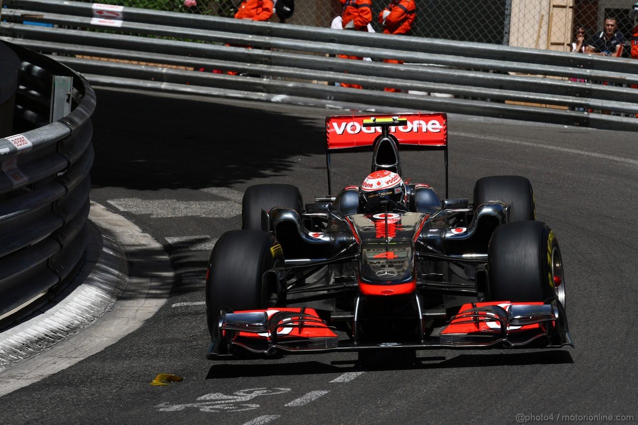 GP MONACO, 28.05.2011- Prove Libere 3, Sabato, Jenson Button (GBR), McLaren  Mercedes, MP4-26 