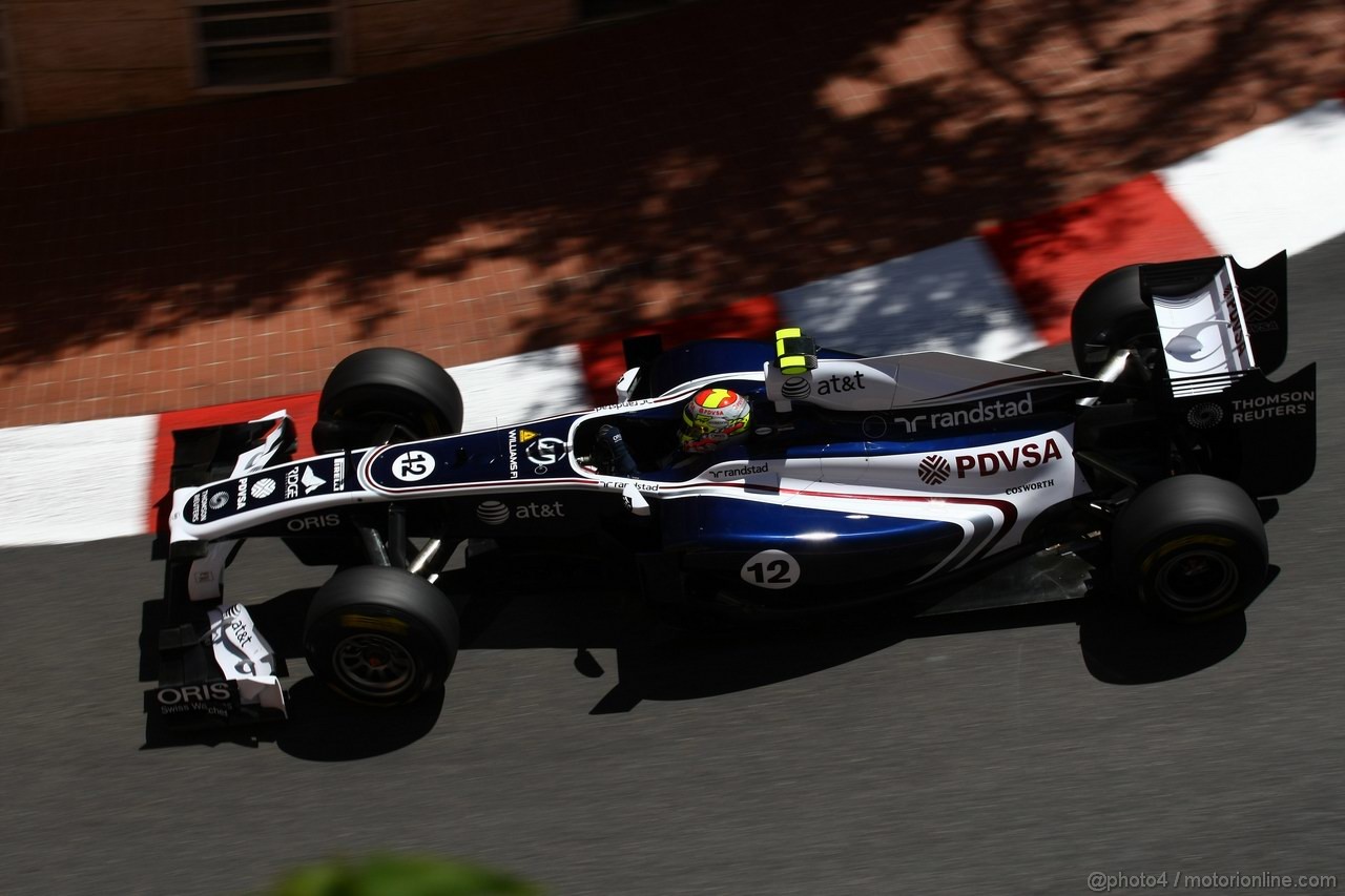 GP MONACO, 28.05.2011- Prove Libere 3, Sabato, Pastor Maldonado (VEN), Williams FW33 