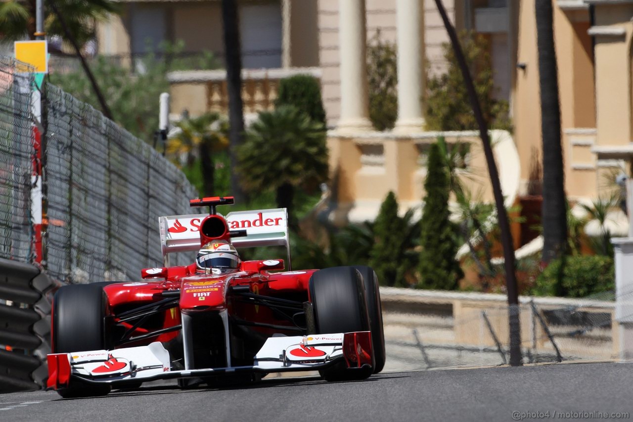 GP MONACO, 28.05.2011- Prove Libere 3, Sabato, Fernando Alonso (ESP), Ferrari, F-150 Italia 
