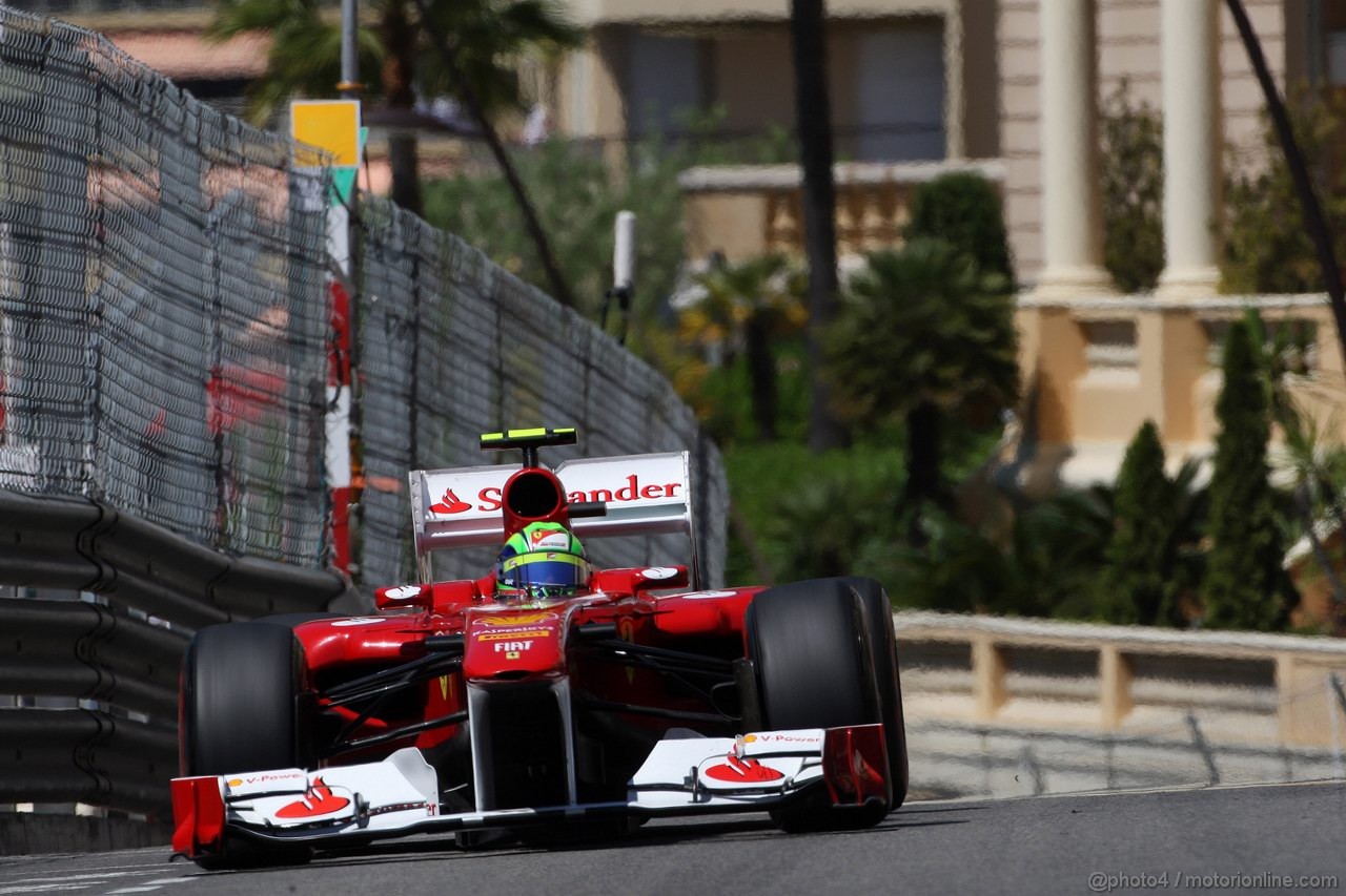 GP MONACO, 28.05.2011- Prove Libere 3, Sabato, Felipe Massa (BRA), Ferrari, F-150 Italia 