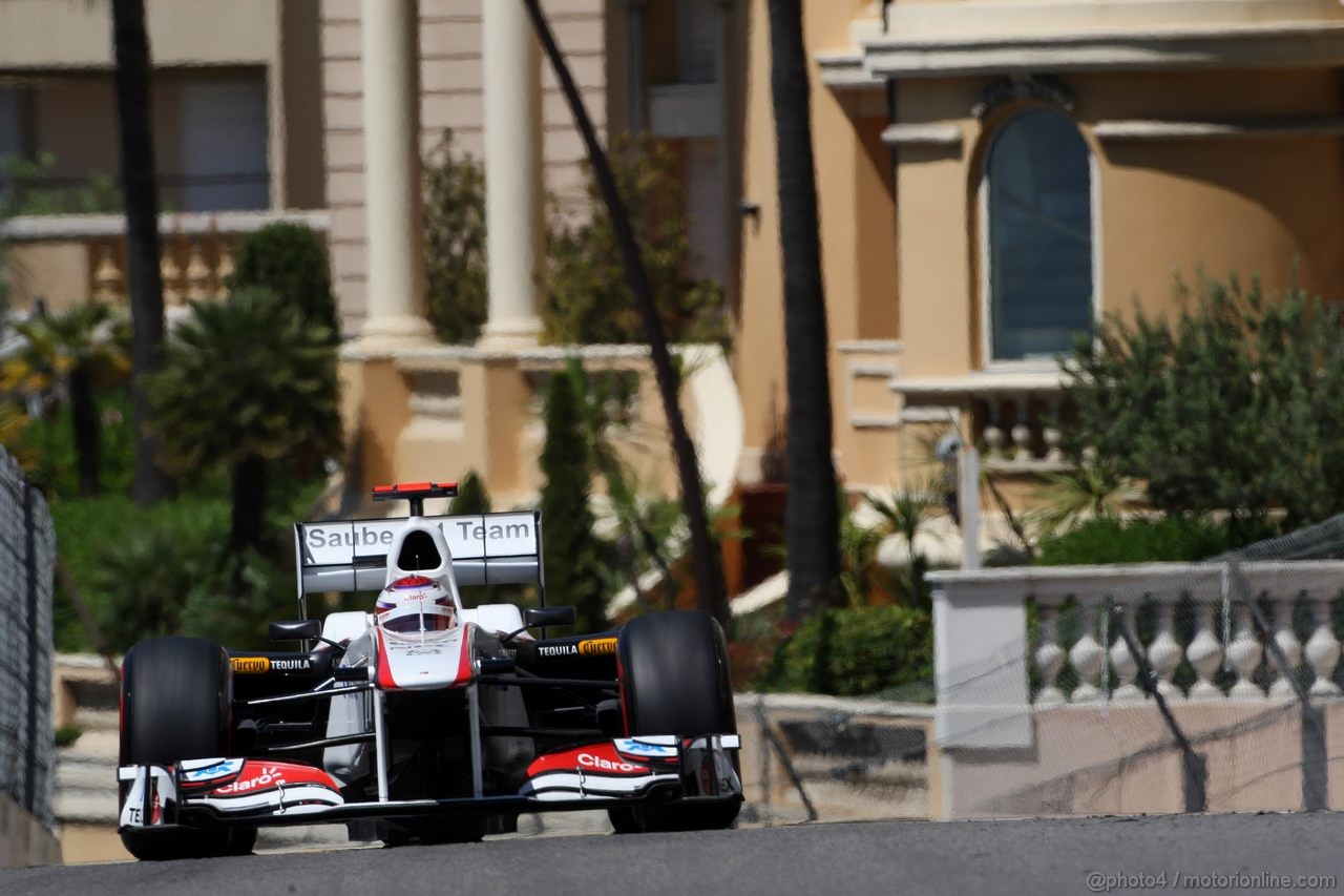 GP MONACO, 28.05.2011- Prove Libere 3, Sabato, Kamui Kobayashi (JAP), Sauber F1 Team C30 