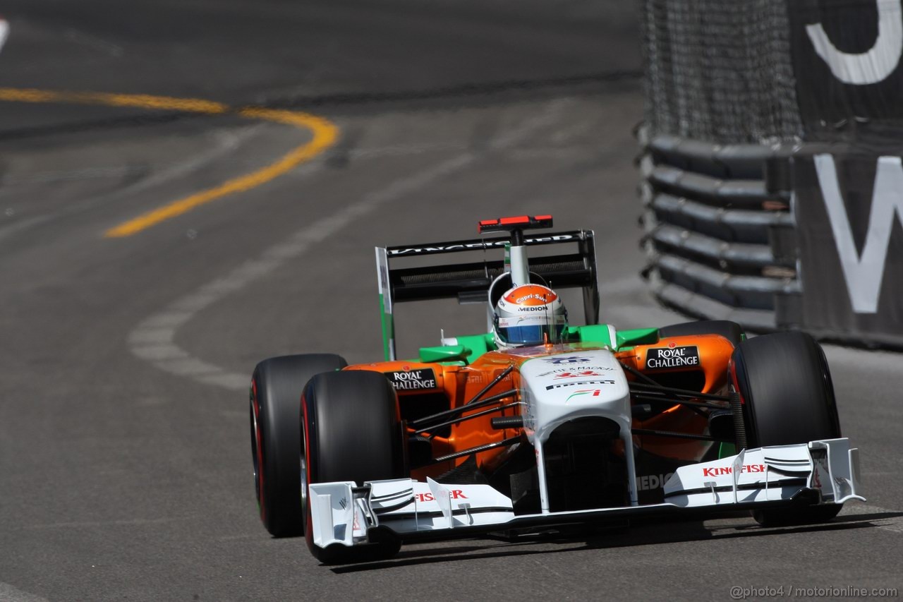 GP MONACO, 28.05.2011- Prove Libere 3, Sabato, Adrian Sutil (GER), Force India F1 Team, VJM04 