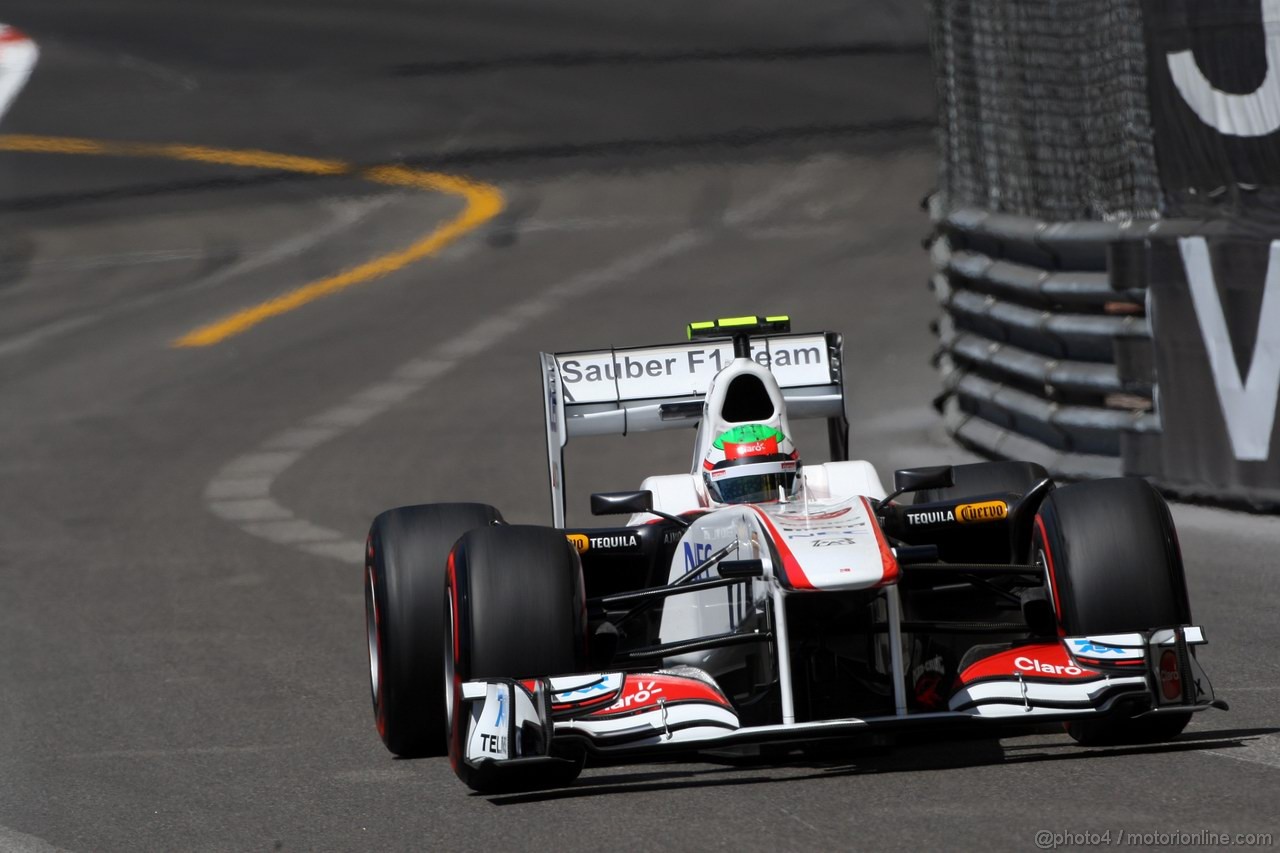 GP MONACO, 28.05.2011- Prove Libere 3, Sabato, Sergio Pérez (MEX), Sauber F1 Team C30 