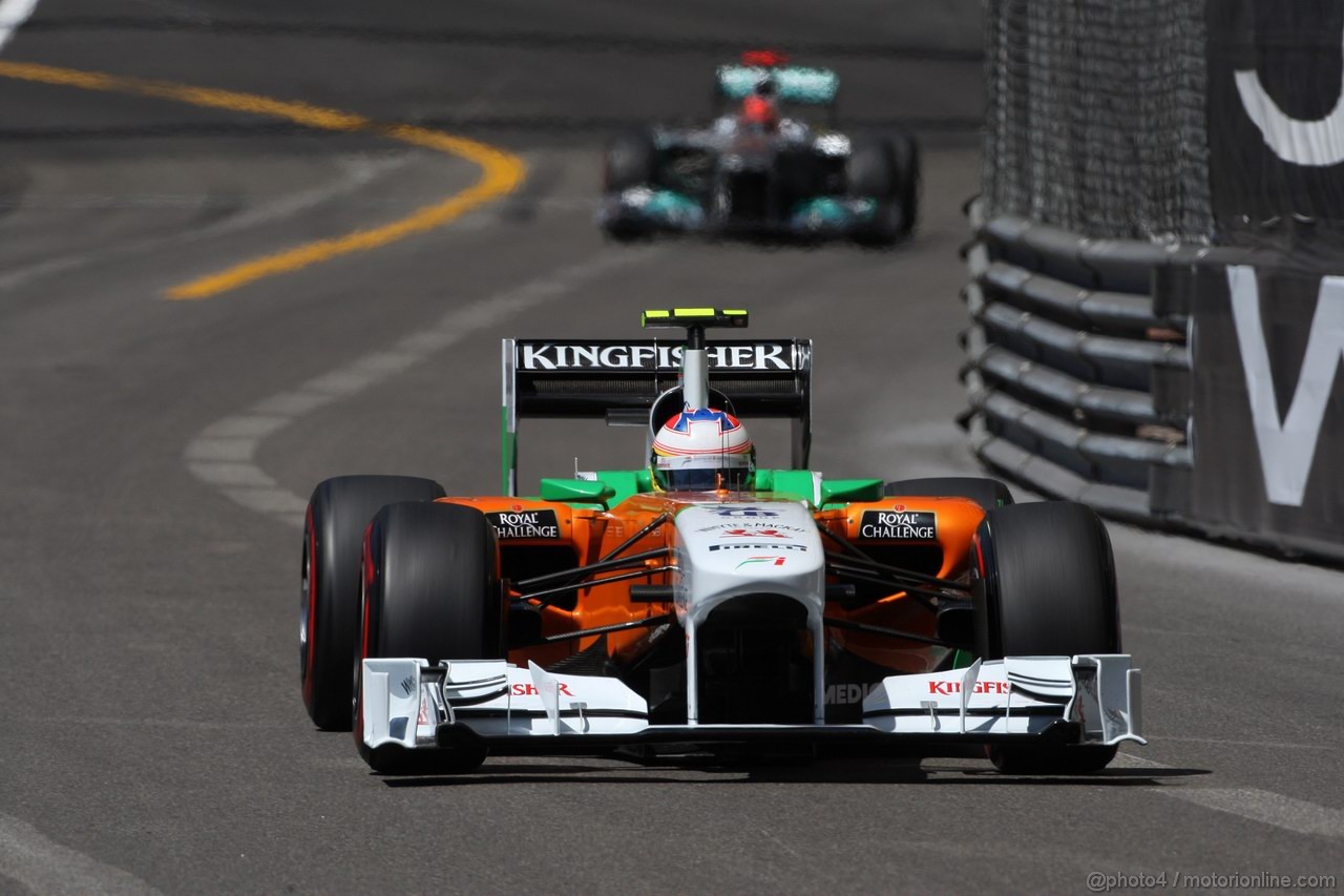 GP MONACO, 28.05.2011- Prove Libere 3, Sabato, Paul di Resta (GBR) Force India VJM04 