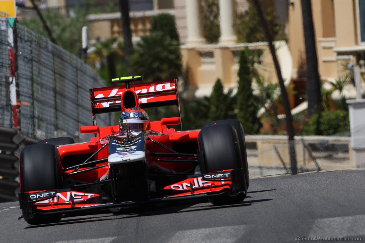 GP MONACO, 28.05.2011- Prove Libere 3, Sabato, Jerome D'Ambrosio (BEL), Marussia Virgin Racing VR-02 
