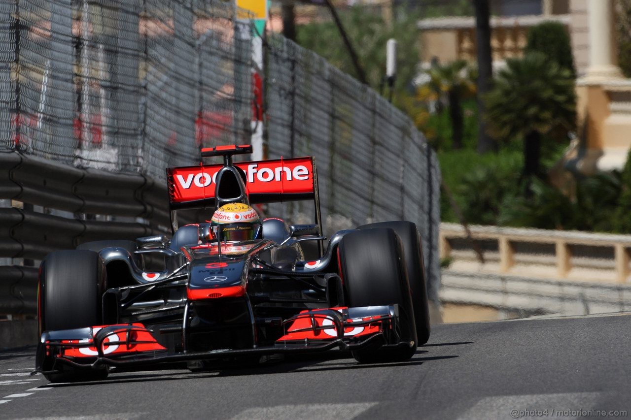 GP MONACO, 28.05.2011- Prove Libere 3, Sabato, Lewis Hamilton (GBR), McLaren  Mercedes, MP4-26 