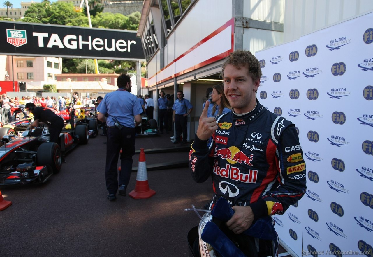 GP MONACO, 28.05.2011- Qualifiche, Sebastian Vettel (GER), Red Bull Racing, RB7 pole position 