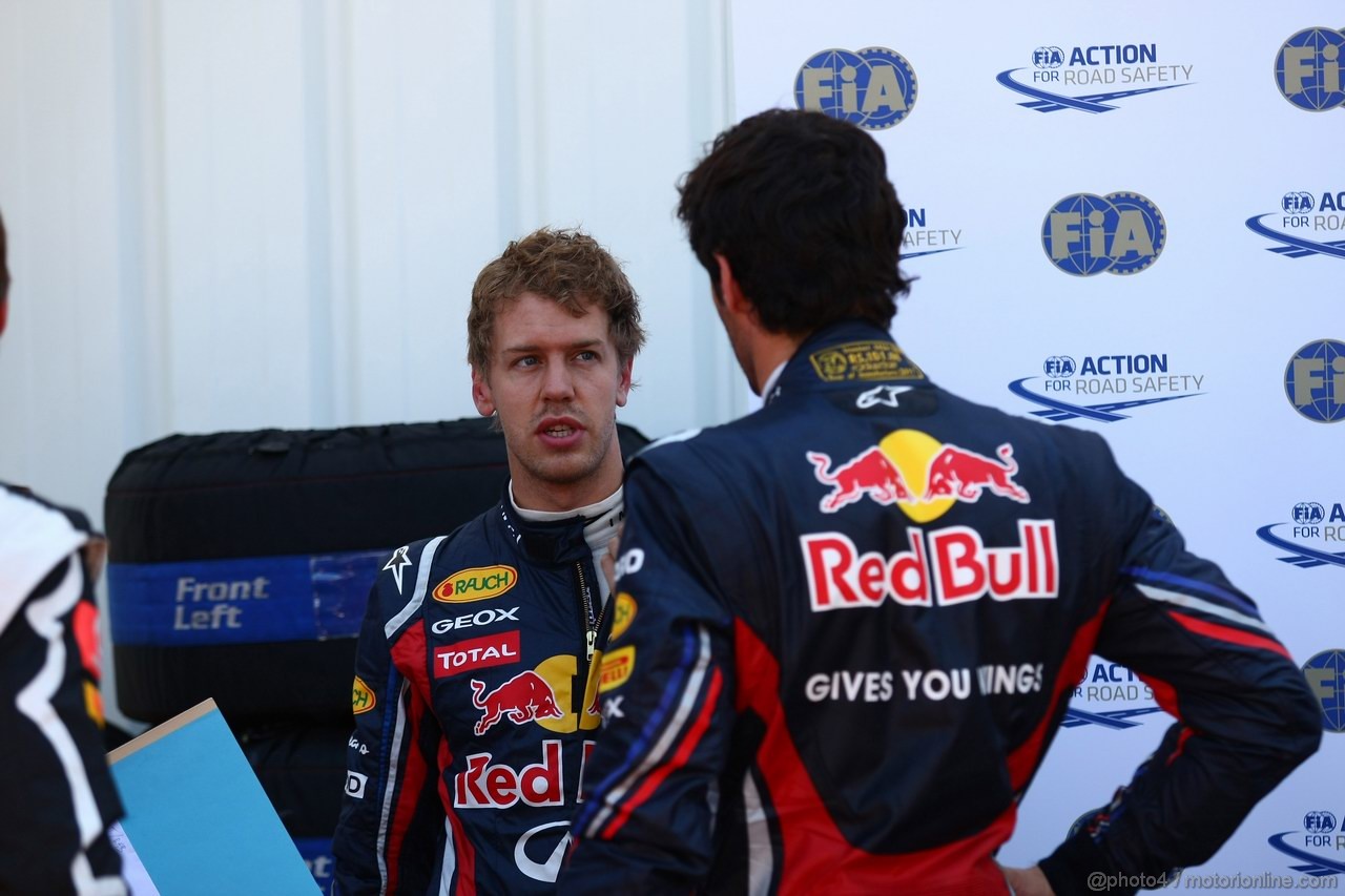 GP MONACO, 28.05.2011- Qualifiche, Sebastian Vettel (GER), Red Bull Racing, RB7 e Mark Webber (AUS), Red Bull Racing, RB7 