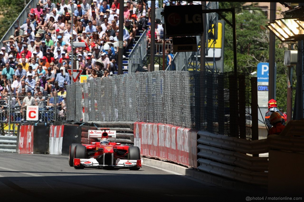 GP MONACO, 28.05.2011- Qualifiche, Fernando Alonso (ESP), Ferrari, F-150 Italia 