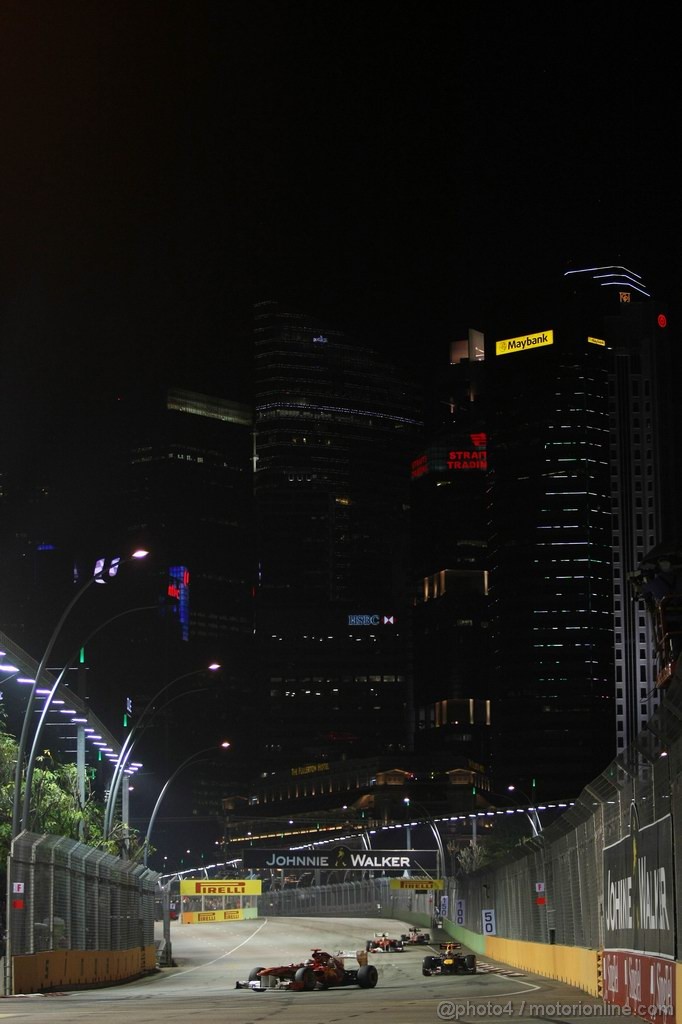 GP SINGAPORE, 25.09.2011- Gara, Fernando Alonso (ESP), Ferrari, F-150 Italia 