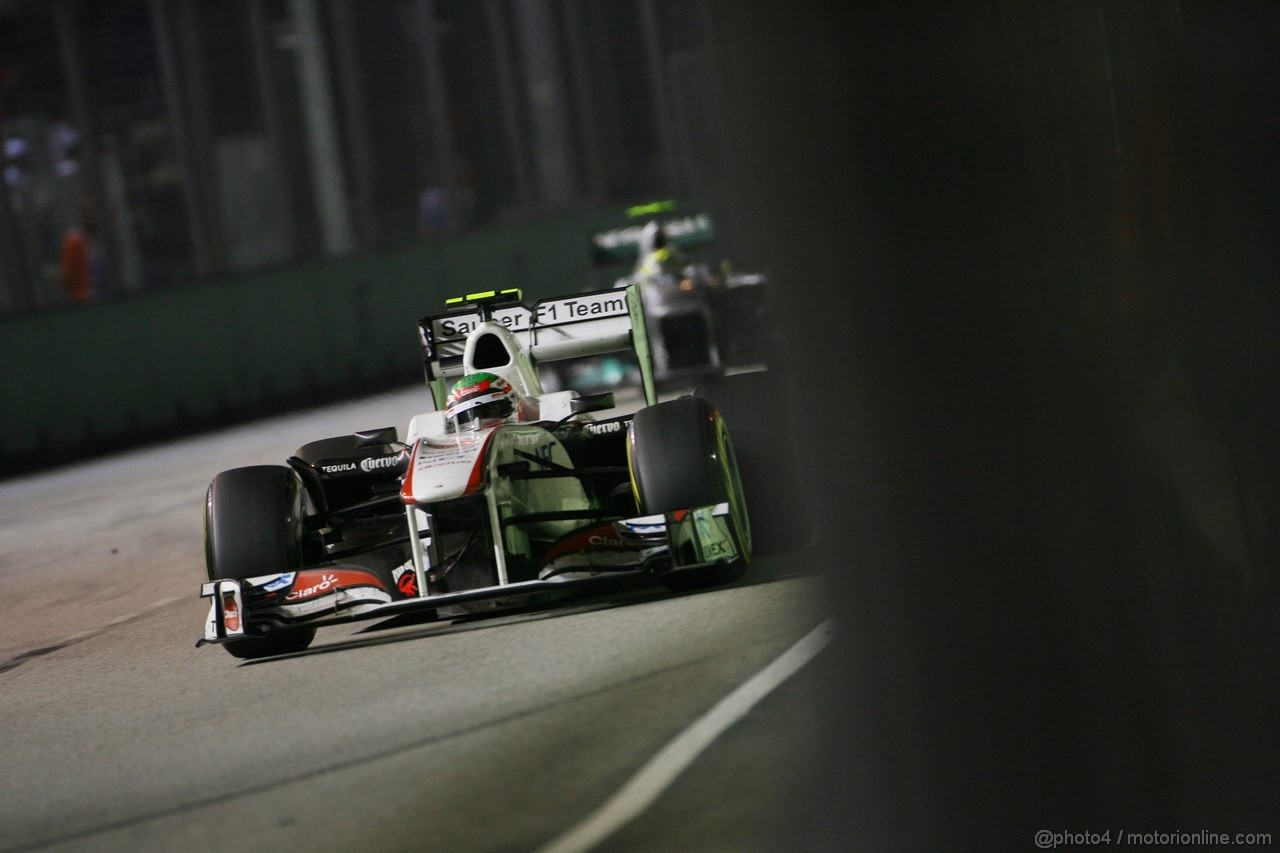 GP SINGAPORE, 25.09.2011- Gara, Sergio Pérez (MEX), Sauber F1 Team C30 