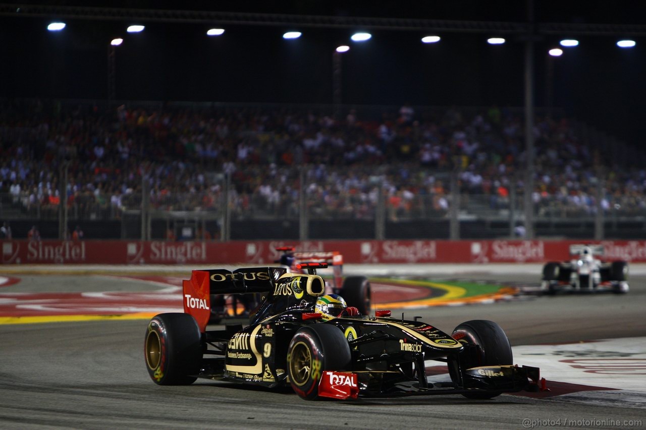 GP SINGAPORE, 25.09.2011- Gara, Bruno Senna (BRA), Lotus Renault GP R31 