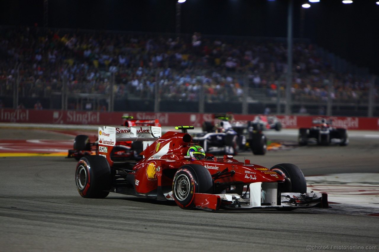 GP SINGAPORE, 25.09.2011- Gara, Felipe Massa (BRA), Ferrari, F-150 Italia 