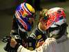 GP SINGAPORE, 25.09.2011- Gara, Sebastian Vettel (GER), Red Bull Racing, RB7 vincitore, Jenson Button (GBR), McLaren  Mercedes, MP4-26, secondo e Mark Webber (AUS), Red Bull Racing, RB7 terzo