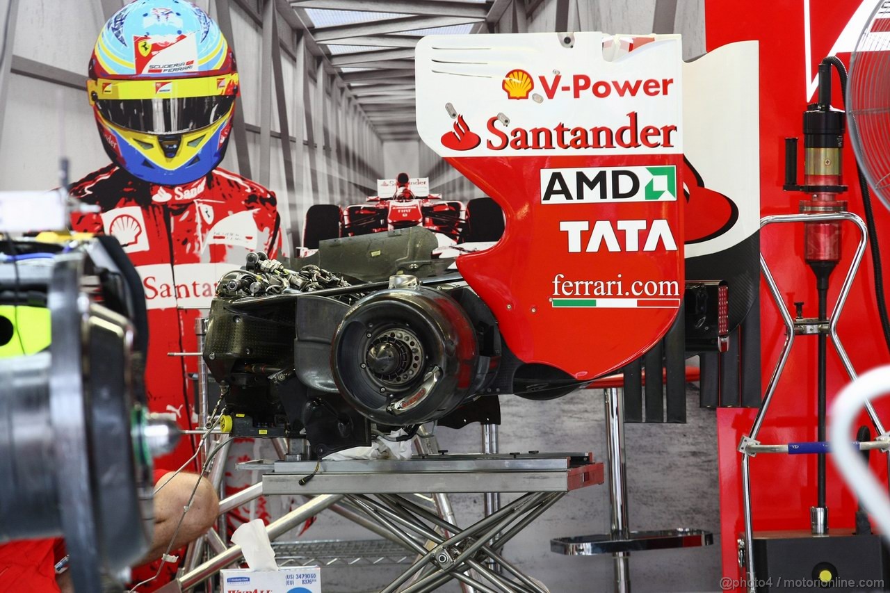GP SINGAPORE, 22.09.2011- Ferrari, F-150 Italia, detail