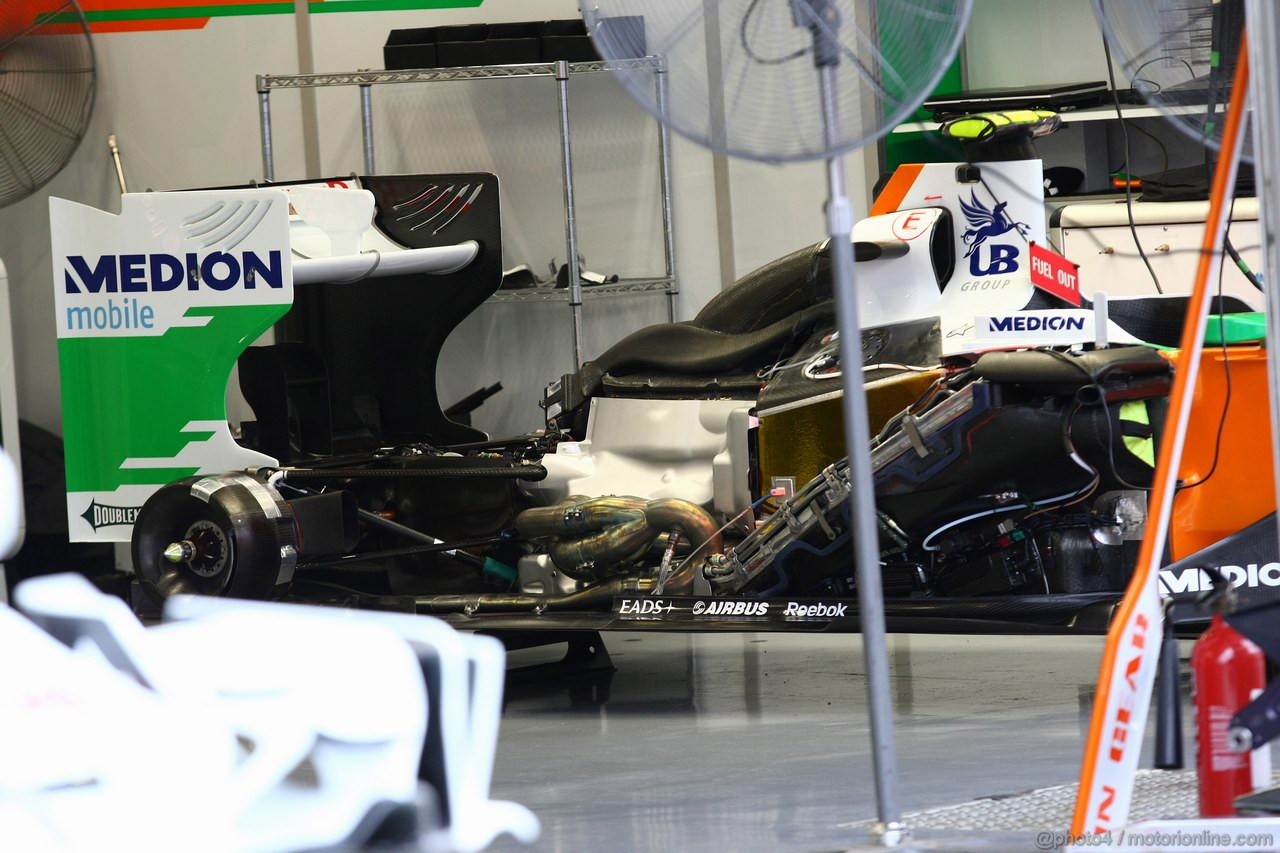 GP SINGAPORE, 22.09.2011- Force India F1 Team, VJM04, detail