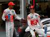 GP SINGAPORE, 22.09.2011- Lewis Hamilton (GBR), McLaren  Mercedes, MP4-26 e Jenson Button (GBR), McLaren  Mercedes, MP4-26 