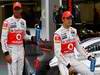 GP SINGAPORE, 22.09.2011- Lewis Hamilton (GBR), McLaren  Mercedes, MP4-26 e Jenson Button (GBR), McLaren  Mercedes, MP4-26 