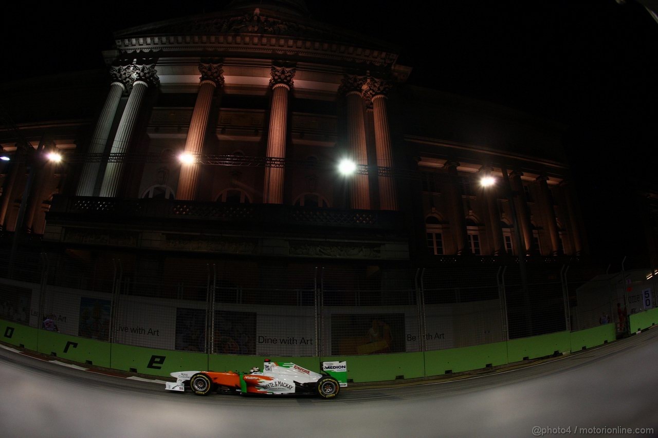 GP SINGAPORE, 24.09.2011- Prove Libere 3, Sabato, Adrian Sutil (GER), Force India F1 Team, VJM04 