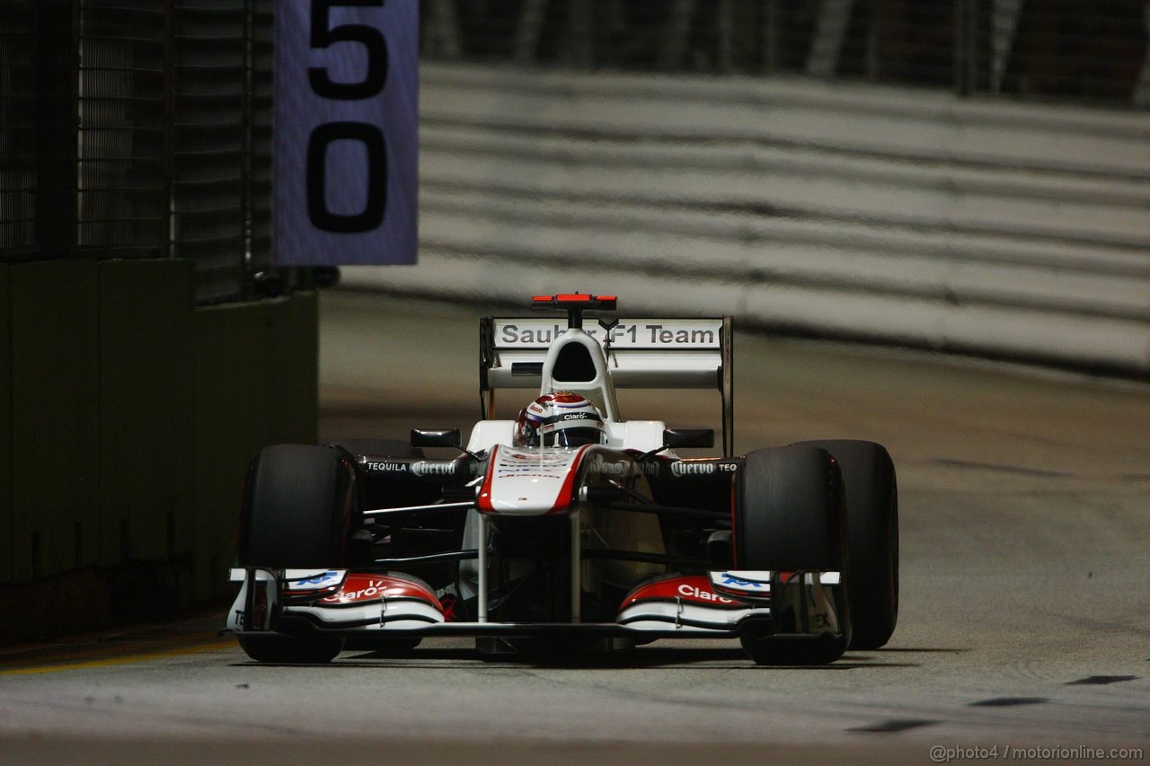 GP SINGAPORE, 24.09.2011- Prove Libere 3, Sabato, Kamui Kobayashi (JAP), Sauber F1 Team C30 