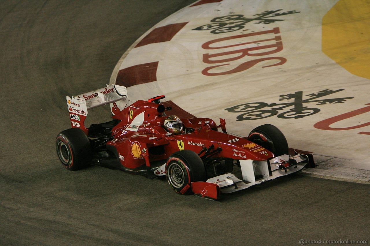 GP SINGAPORE, 24.09.2011- Prove Libere 3, Sabato, Fernando Alonso (ESP), Ferrari, F-150 Italia 