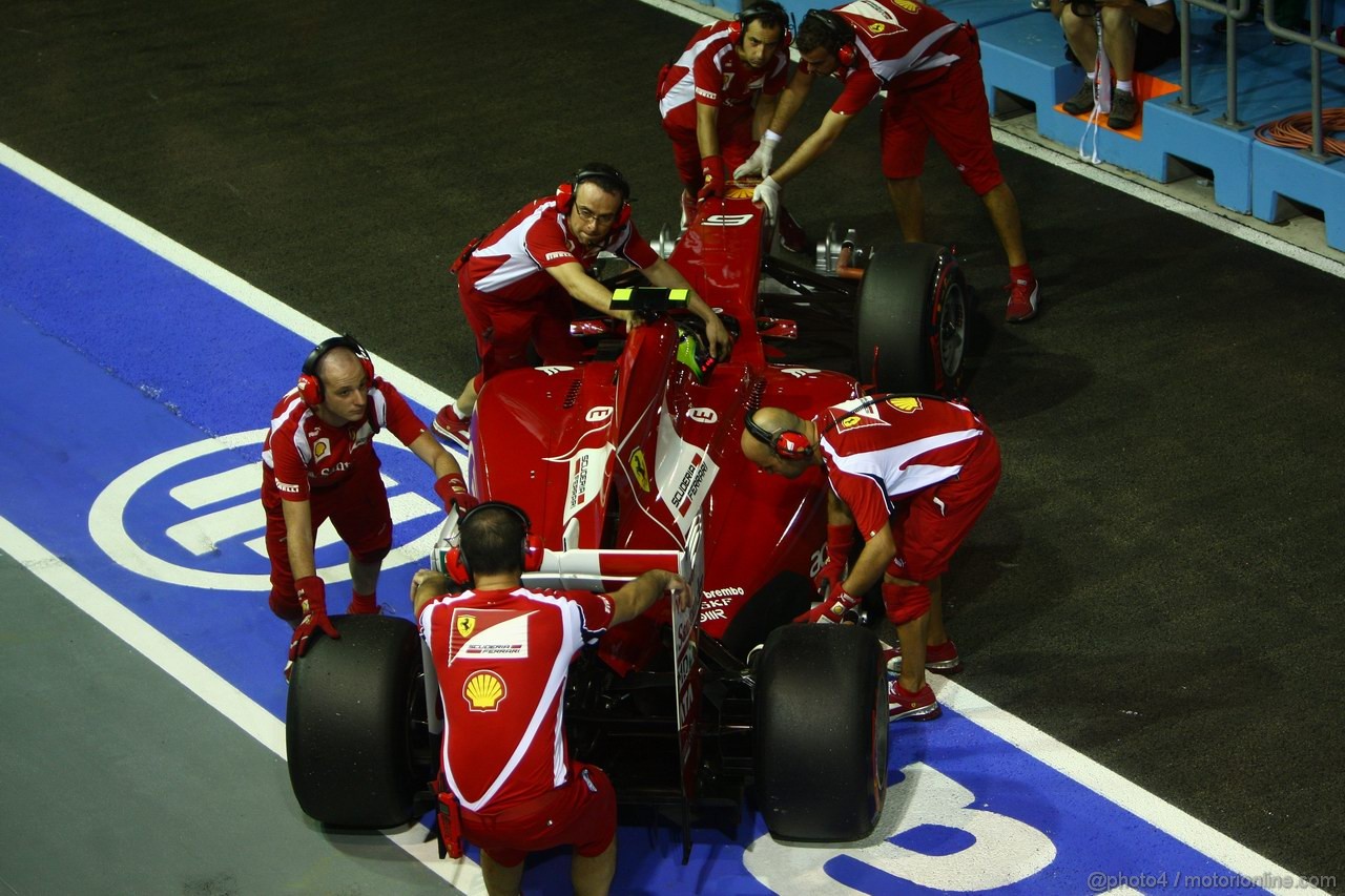 GP SINGAPORE, 24.09.2011- Qualifiche, Felipe Massa (BRA), Ferrari, F-150 Italia 