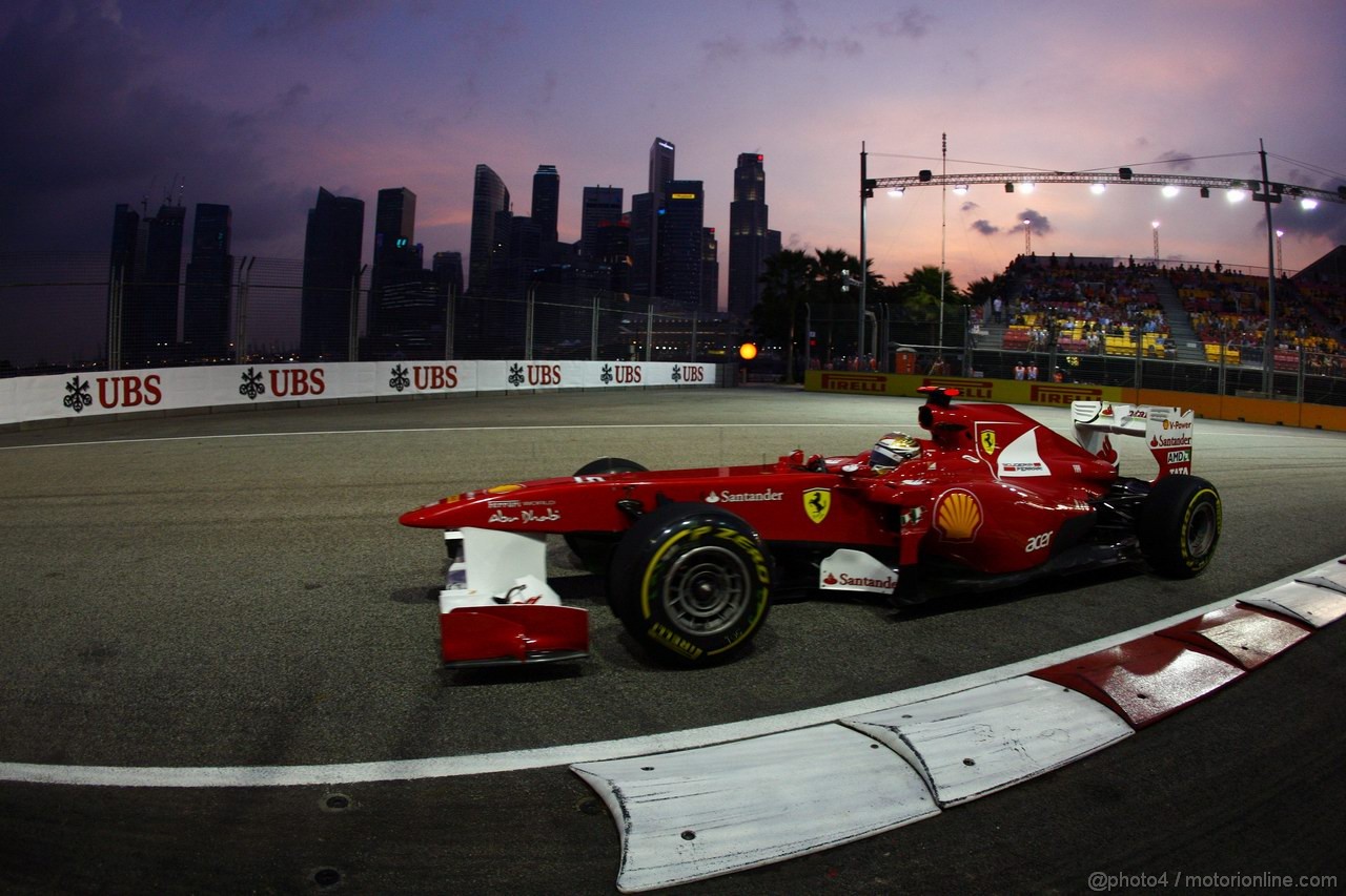 GP SINGAPORE, 23.09.2011- Prove Libere 1, Venerdi', Fernando Alonso (ESP), Ferrari, F-150 Italia 