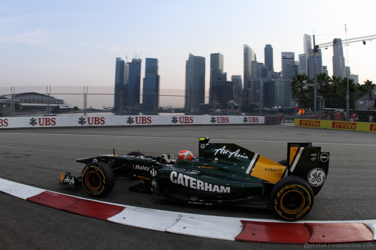 GP SINGAPORE, 23.09.2011- Prove Libere 1, Venerdi', Jarno Trulli (ITA), Team Lotus, TL11 