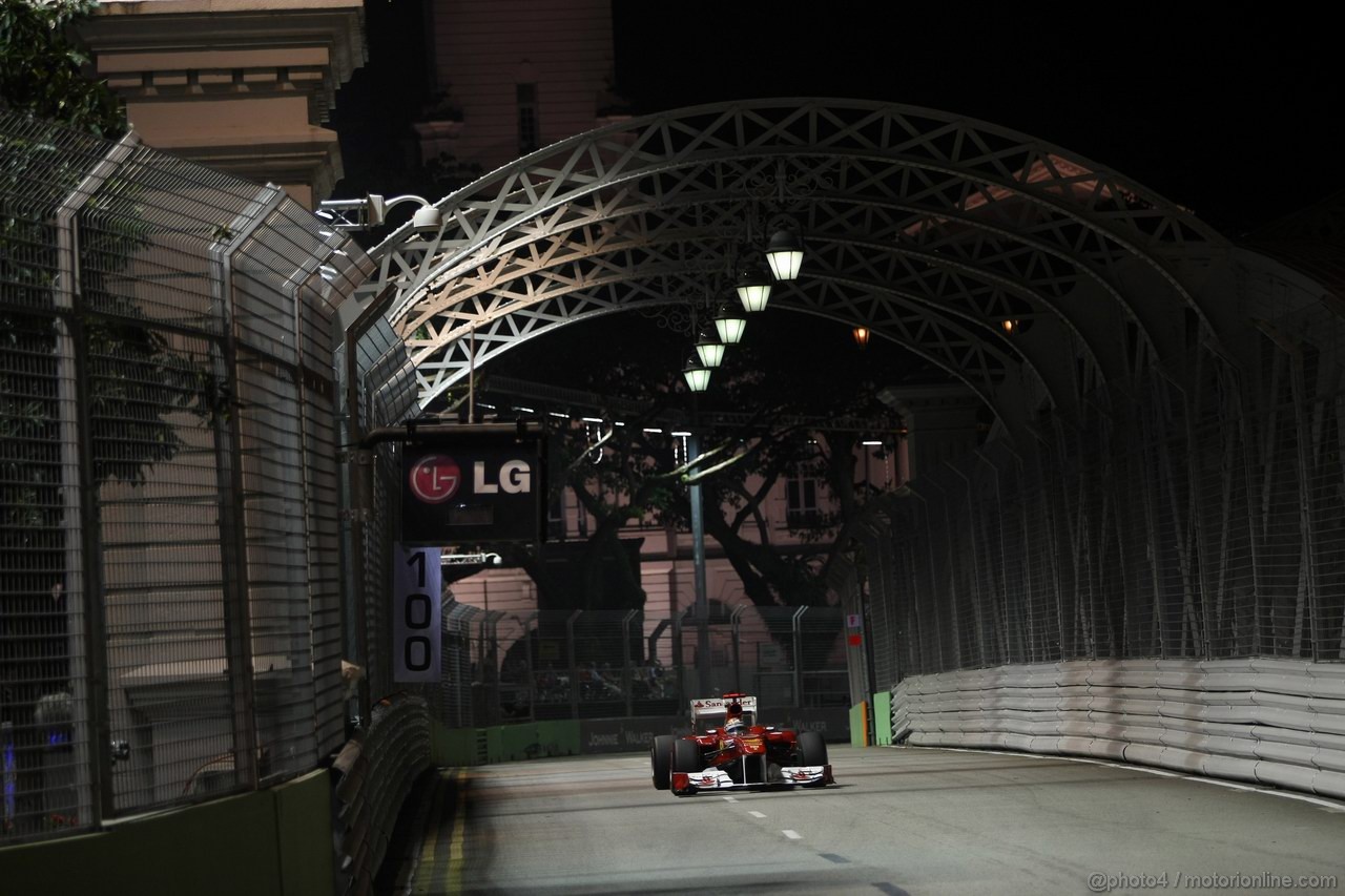 GP SINGAPORE, 23.09.2011- Prove Libere 2, Venerdi', Fernando Alonso (ESP), Ferrari, F-150 Italia 