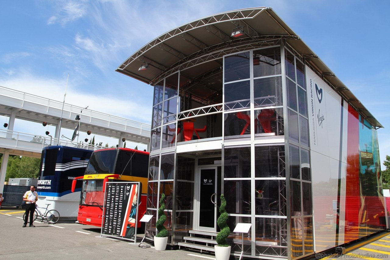GP SPAGNA, 19.05.2011- Hospitality Marussia Virgin Racing
