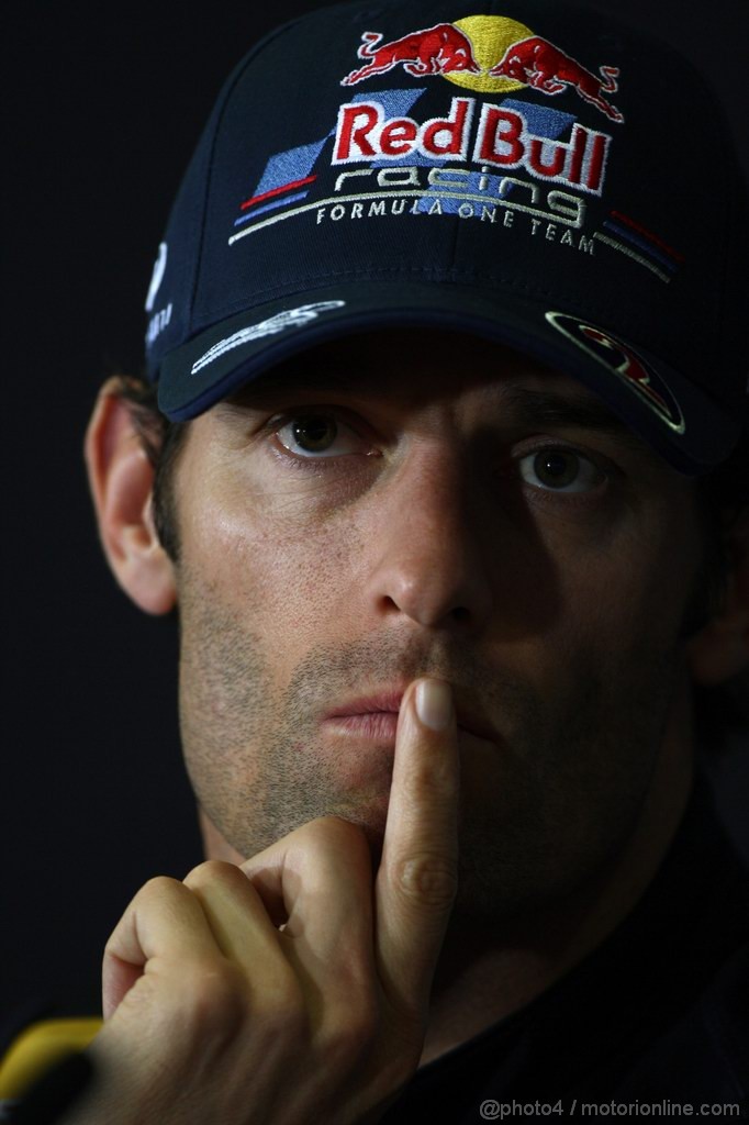 GP SPAGNA, 19.05.2011- Conferenza Stampa, Mark Webber (AUS), Red Bull Racing, RB7