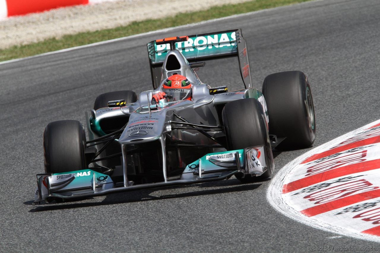 GP SPAGNA, 21.05.2011- Prove Libere 3, Sabato, Michael Schumacher (GER), Mercedes GP Petronas F1 Team, MGP W02