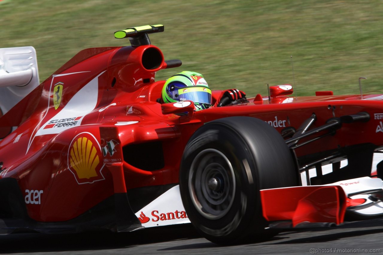 GP SPAGNA, 21.05.2011- Prove Libere 3, Sabato, Felipe Massa (BRA), Ferrari, F-150 Italia