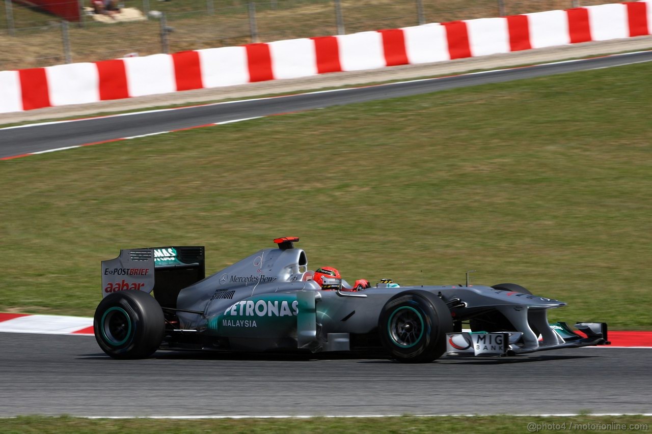 GP SPAGNA, 21.05.2011- Prove Libere 3, Sabato, Michael Schumacher (GER), Mercedes GP Petronas F1 Team, MGP W02
