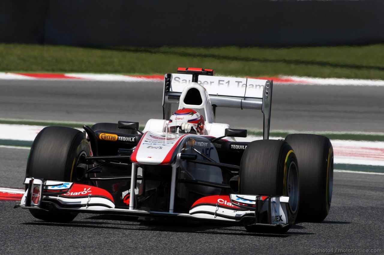 GP SPAGNA, 21.05.2011- Prove Libere 3, Sabato, Kamui Kobayashi (JAP), Sauber F1 Team C30 