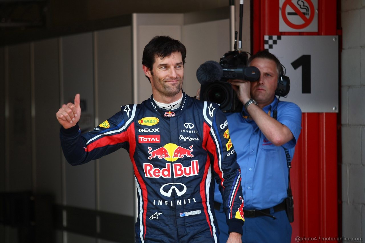 GP SPAGNA, 21.05.2011- Qualifiche, Mark Webber (AUS), Red Bull Racing, RB7 pole position 