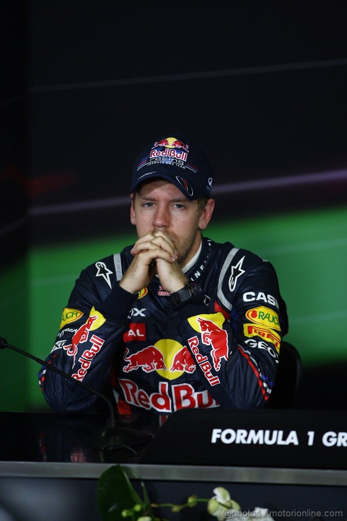 GP SPAGNA, 21.05.2011- Qualifiche, Conferenza Stampa, Sebastian Vettel (GER), Red Bull Racing, RB7 secondo 