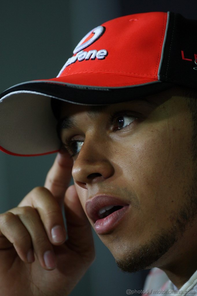 GP SPAGNA, 21.05.2011- Qualifiche, Conferenza Stampa, Lewis Hamilton (GBR), McLaren  Mercedes, MP4-26 