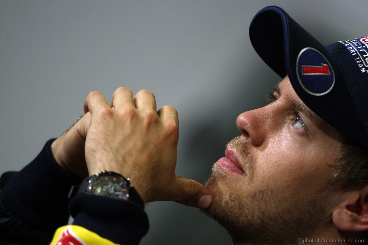 GP SPAGNA, 21.05.2011- Qualifiche, Conferenza Stampa, Sebastian Vettel (GER), Red Bull Racing, RB7