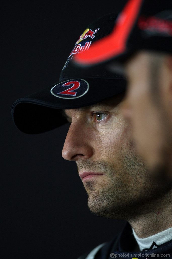 GP SPAGNA, 21.05.2011- Qualifiche, Conferenza Stampa, Mark Webber (AUS), Red Bull Racing, RB7 